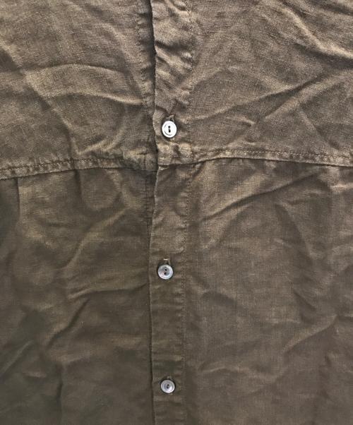 nest Robe（ネストローブ）nest Robe (ネストローブ) リネンツイストスリーブ前開きワンピース ブラウン サイズ:FREEの古着・服飾アイテム