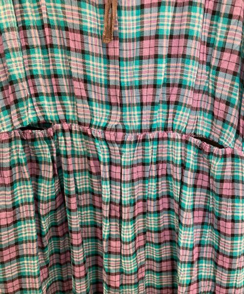 AKANE UTSUNOMIYA（アカネウツノミヤ）AKANE UTSUNOMIYA (アカネウツノミヤ) チェックワンピース ブルー サイズ:38の古着・服飾アイテム