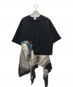 STAIRステア）の古着「スカーフドッキングブラウス」｜ネイビー