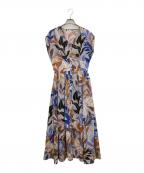 Pinky & Dianneピンキーアンドダイアン）の古着「リーフプリントマキシワンピース」｜ラベンダー