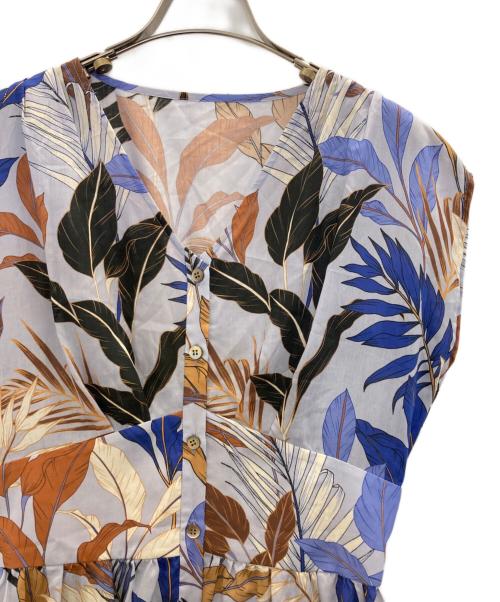 Pinky & Dianne（ピンキーアンドダイアン）Pinky & Dianne (ピンキーアンドダイアン) リーフプリントマキシワンピース ラベンダー サイズ:36 未使用品の古着・服飾アイテム