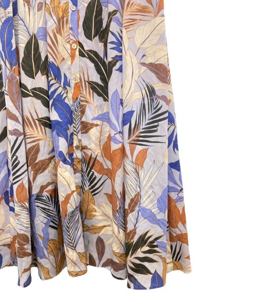 Pinky & Dianne（ピンキーアンドダイアン）Pinky & Dianne (ピンキーアンドダイアン) リーフプリントマキシワンピース ラベンダー サイズ:36 未使用品の古着・服飾アイテム