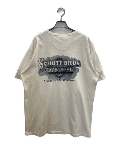 GLAD HAND（グラッドハンド）GLAD HAND (グラッドハンド) ヘンリーネックカットソー ホワイト サイズ:XLの古着・服飾アイテム