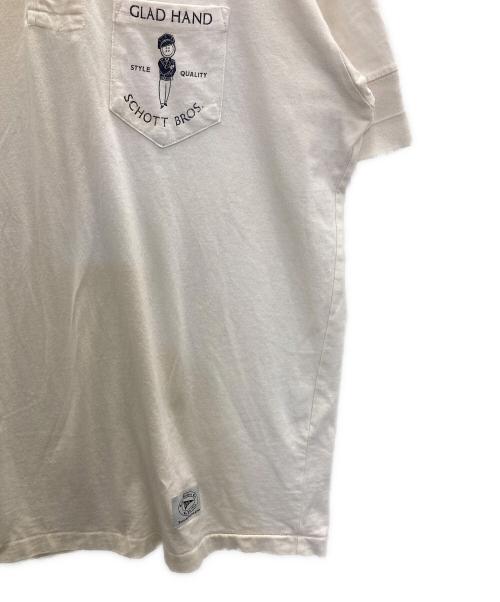 GLAD HAND（グラッドハンド）GLAD HAND (グラッドハンド) ヘンリーネックカットソー ホワイト サイズ:XLの古着・服飾アイテム