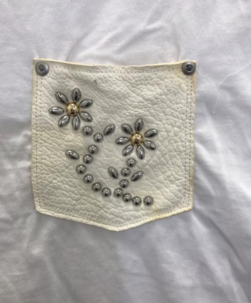 Schott（ショット）Schott (ショット) レザーポケットTシャツ ホワイト サイズ:XLの古着・服飾アイテム