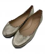 Chloeクロエ）の古着「フラットシューズ」｜ゴールド