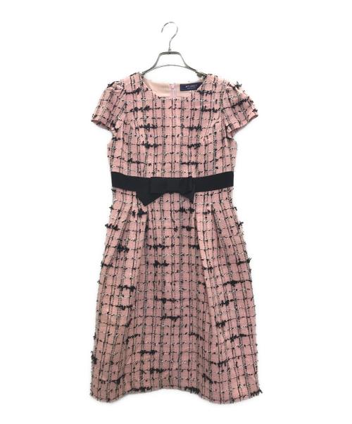 M'S GRACY（エムズグレイシー）M'S GRACY (エムズグレイシー) ツイードワンピース ピンク サイズ:38の古着・服飾アイテム