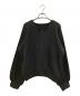 SPECCHIO（スペッチオ）の古着「ノーカラープリーツジャケット」｜ブラック