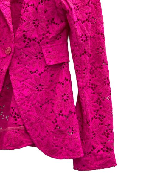 ROTATE（ロテート）ROTATE (ロテート) フローラルレース シングルジャケット ショッキングピンク サイズ:XSの古着・服飾アイテム