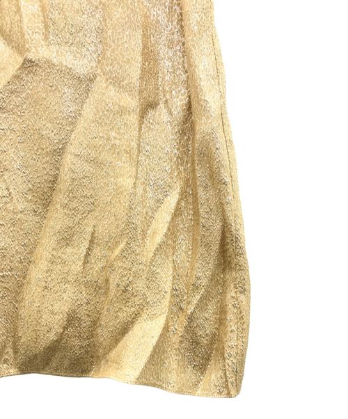 marie france van damme（マリー・フランス・ヴァン・ダム）marie france van damme (マリー・フランス・ヴァン・ダム) ヴァンダム メタリックキャミ&マキシスカート ゴールド サイズ:1の古着・服飾アイテム