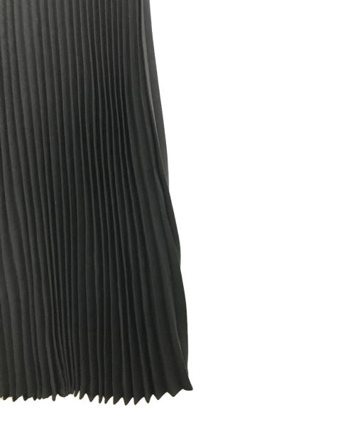 PROENZA SCHOULER（プロエンザ スクーラー）Proenza Schouler (プロエンザ スクーラー) レザー切替プリーツワンピース ブラック サイズ:2の古着・服飾アイテム