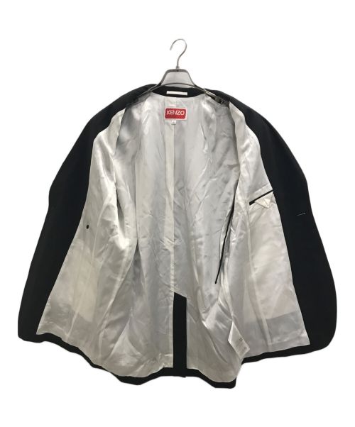 KENZO（ケンゾー）KENZO (ケンゾー) オーバーサイズ Kimono スリーブ テーラード ジャケット ブラック サイズ:36の古着・服飾アイテム