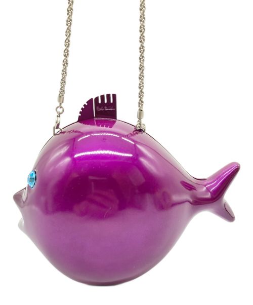 PAUL SMITH（ポールスミス）PAUL SMITH (ポールスミス) フィッシュモチーフチェーンショルダーバッグ パープルの古着・服飾アイテム