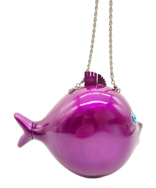 PAUL SMITH（ポールスミス）PAUL SMITH (ポールスミス) フィッシュモチーフチェーンショルダーバッグ パープルの古着・服飾アイテム