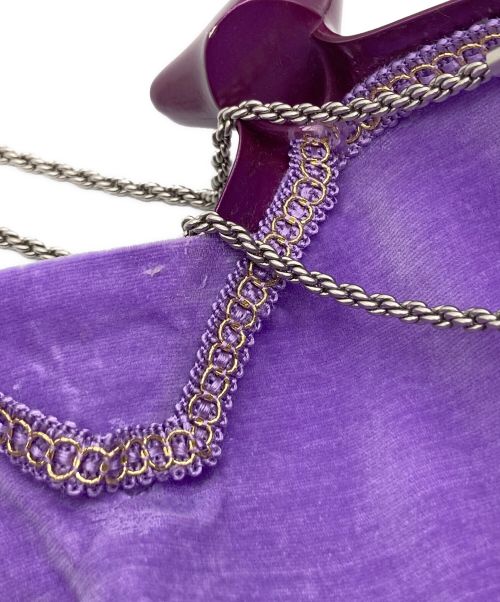 PAUL SMITH（ポールスミス）PAUL SMITH (ポールスミス) フィッシュモチーフチェーンショルダーバッグ パープルの古着・服飾アイテム