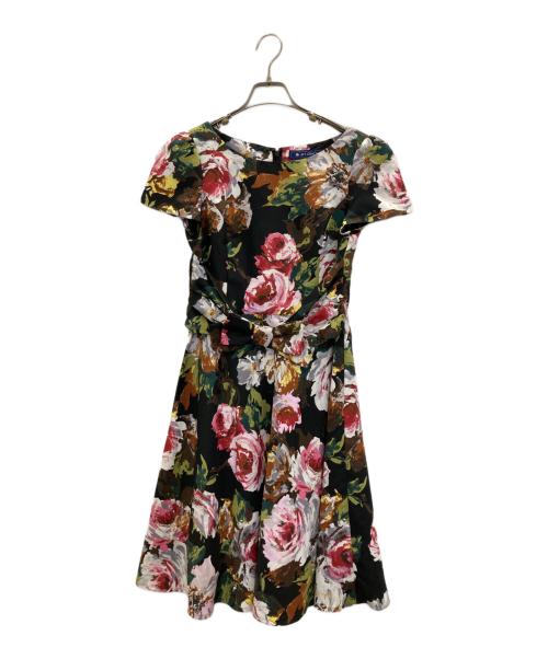 M'S GRACY（エムズグレイシー）M'S GRACY (エムズグレイシー) プリントワンピース ブラック サイズ:40の古着・服飾アイテム