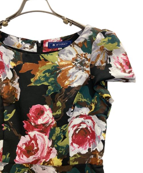 M'S GRACY（エムズグレイシー）M'S GRACY (エムズグレイシー) プリントワンピース ブラック サイズ:40の古着・服飾アイテム