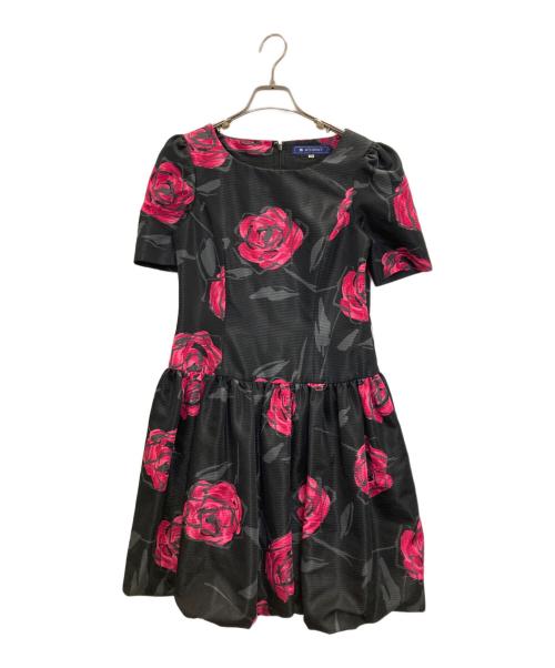 M'S GRACY（エムズグレイシー）M'S GRACY (エムズグレイシー) プリントワンピース ブラック サイズ:Mの古着・服飾アイテム