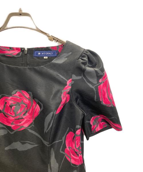 M'S GRACY（エムズグレイシー）M'S GRACY (エムズグレイシー) プリントワンピース ブラック サイズ:Mの古着・服飾アイテム