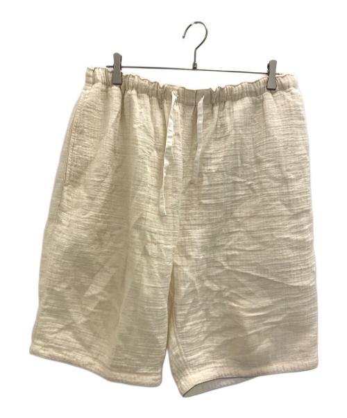 Porter Classic（ポータークラシック）Porter Classic (ポータークラシック) SASHIKO LINEN PREMIUM SHORTS 刺し子リネン プレミアムショーツ アイボリー サイズ:XLの古着・服飾アイテム