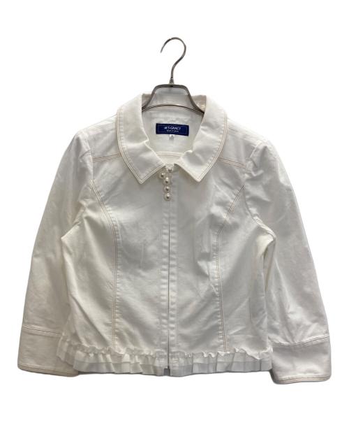 M'S GRACY（エムズグレイシー）M'S GRACY (エムズグレイシー) レース装飾ジャケット ホワイト サイズ:Mの古着・服飾アイテム