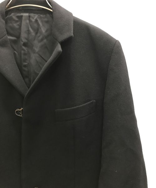 ATTACHMENT（アタッチメント）ATTACHMENT (アタッチメント) カシミヤ混平二重メルトン チェスターコート ブラック サイズ:2の古着・服飾アイテム