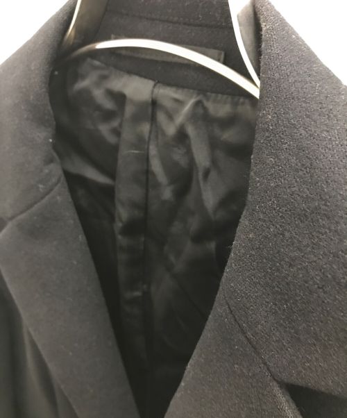 ATTACHMENT（アタッチメント）ATTACHMENT (アタッチメント) カシミヤ混平二重メルトン チェスターコート ブラック サイズ:2の古着・服飾アイテム