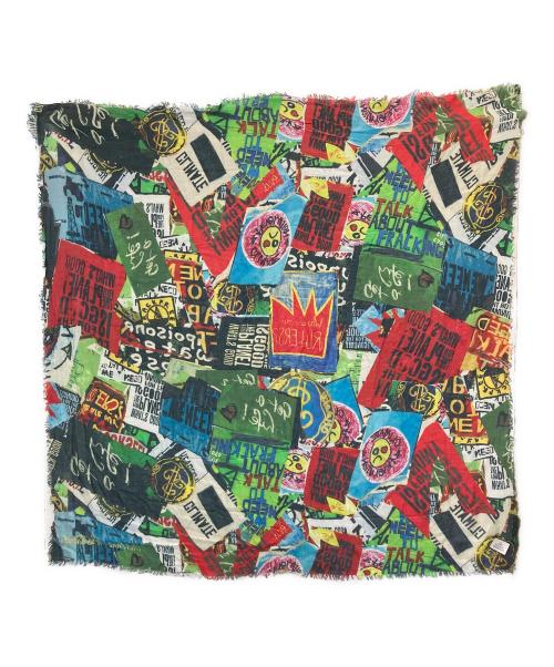 Vivienne Westwood（ヴィヴィアンウエストウッド）Vivienne Westwood (ヴィヴィアンウエストウッド) プリントスカーフ グリーンの古着・服飾アイテム