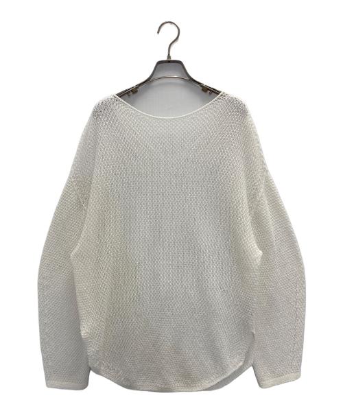 Noble（ノーブル）Noble (ノーブル) ペーパーヤーンカノコBackVプルオーバー ホワイト サイズ:FREEの古着・服飾アイテム