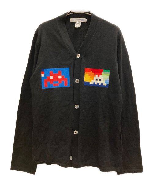 COMME des GARCONS SHIRT（コムデギャルソンシャツ）COMME des GARCONS SHIRT (コムデギャルソンシャツ) Vネックカーディガン ブラック サイズ:Ｍの古着・服飾アイテム