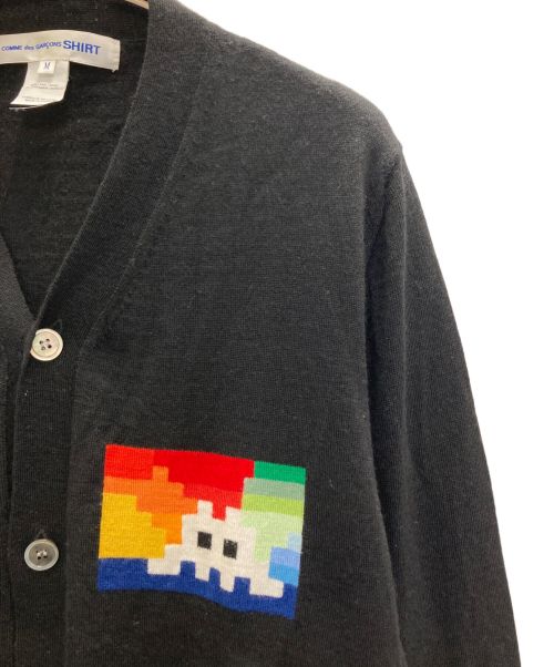 COMME des GARCONS SHIRT（コムデギャルソンシャツ）COMME des GARCONS SHIRT (コムデギャルソンシャツ) Vネックカーディガン ブラック サイズ:Ｍの古着・服飾アイテム