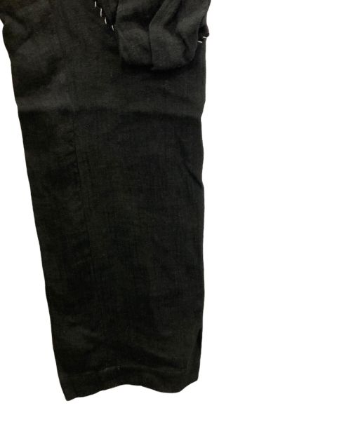 YOHJI YAMAMOTO（ヨウジヤマモト）YOHJI YAMAMOTO (ヨウジヤマモト) ステッチリネンパンツ ブラック サイズ:1の古着・服飾アイテム