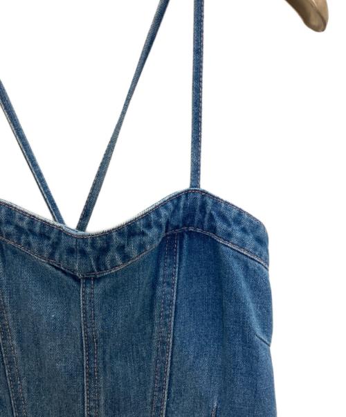 moussy（マウジー）moussy (マウジー) デニムジャンプスーツ ブルー サイズ:1の古着・服飾アイテム