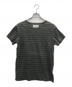 Maison Martin Margielaメゾンマルタンマルジェラ）の古着「ヴィンテージ加工ボーダーTシャツ」｜グレー