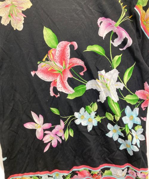 LEONARD（レオナール）LEONARD (レオナール) 花柄カットソー ブラック サイズ:Ｍの古着・服飾アイテム