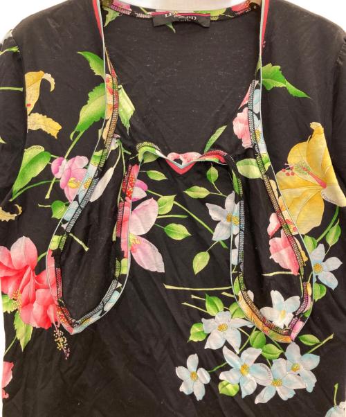 LEONARD（レオナール）LEONARD (レオナール) 花柄カットソー ブラック サイズ:Ｍの古着・服飾アイテム