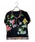 LEONARD（レオナール）の古着「花柄カットソー」｜ブラック