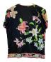 LEONARD (レオナール) 花柄カットソー ブラック サイズ:Ｍ：5000円