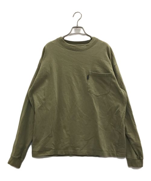 Snow peak（スノーピーク）snow peak (スノーピーク) JOURNAL STANDARD relume (ジャーナルスタンダード レリューム) ロングスリーブTシャツ グリーン サイズ:Mの古着・服飾アイテム