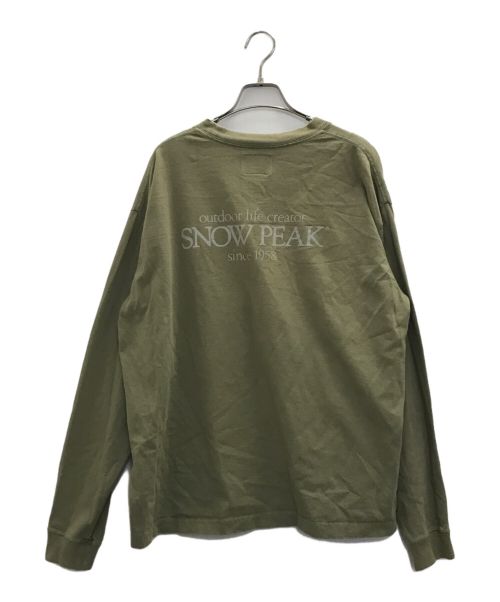 Snow peak（スノーピーク）snow peak (スノーピーク) JOURNAL STANDARD relume (ジャーナルスタンダード レリューム) ロングスリーブTシャツ グリーン サイズ:Mの古着・服飾アイテム