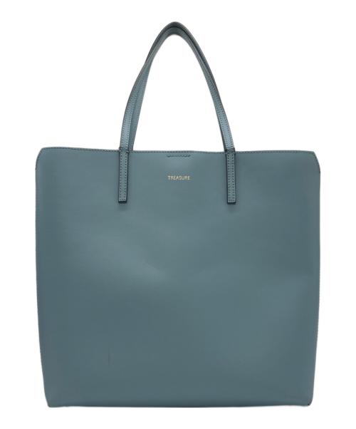 TREASURE TOPKAPI（トレジャートプカピ）TREASURE TOPKAPI (トレジャートプカピ) レザートートバッグ ブルーの古着・服飾アイテム