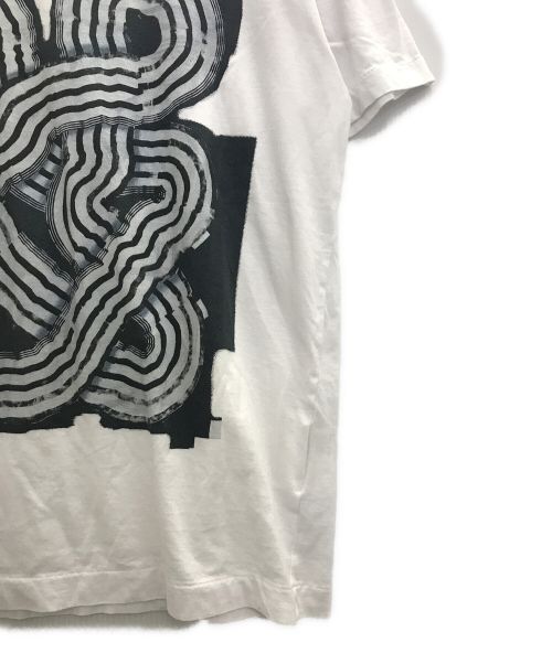 COMME des GARCONS HOMME DEUX（コムデギャルソン オム ドゥ）COMME des GARCONS HOMME DEUX (コムデギャルソン オム ドゥ) アブストラクトパターンtシャツ ホワイト サイズ:Ｌの古着・服飾アイテム