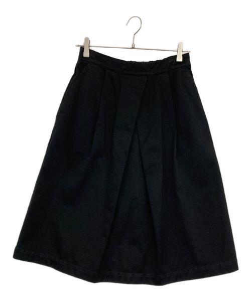 MHL（エムエイチエル）MHL (エムエイチエル) タックサイドジップスカート ブラック サイズ:3の古着・服飾アイテム