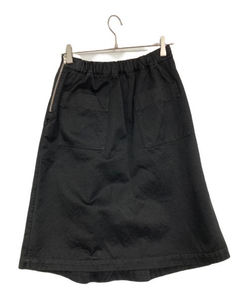 MHL（エムエイチエル）MHL (エムエイチエル) タックサイドジップスカート ブラック サイズ:3の古着・服飾アイテム