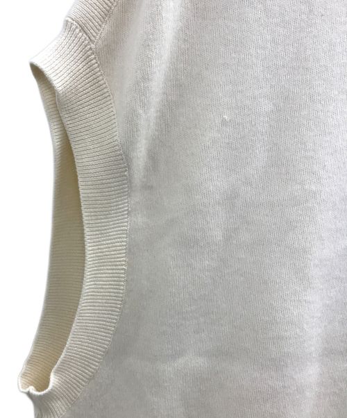 CABAN（キャバン）CABAN (キャバン) コットンカシミヤ クルーネックベスト ライトベージュ サイズ:Mの古着・服飾アイテム