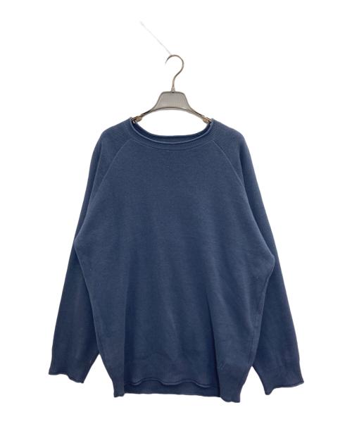 west point（ウエストポイント）west point (ウエストポイント) リネン混ニット ブルー サイズ:Mの古着・服飾アイテム