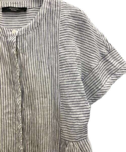 WEEKEND Max Mara（ウィークエンド マックスマーラ）WEEKEND Max Mara (ウィークエンド マックスマーラ) シャツ ホワイト×ネイビー サイズ:Sの古着・服飾アイテム