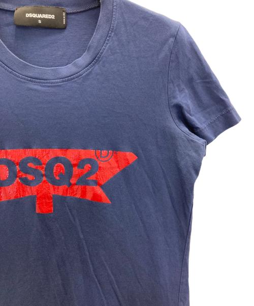 DSQUARED2（ディースクエアード）DSQUARED2 (ディースクエアード) プリントTシャツ ネイビー サイズ:Sの古着・服飾アイテム