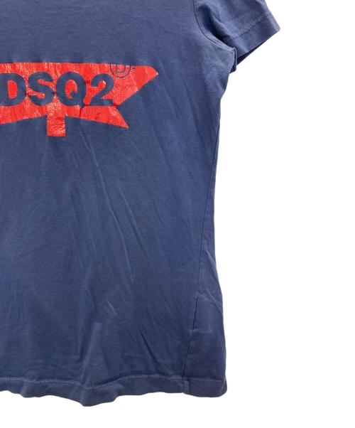 DSQUARED2（ディースクエアード）DSQUARED2 (ディースクエアード) プリントTシャツ ネイビー サイズ:Sの古着・服飾アイテム