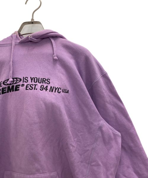 SUPREME（シュプリーム）Supreme (シュプリーム) World Is Yours Hooded Sweatshirt パープル サイズ:Lの古着・服飾アイテム